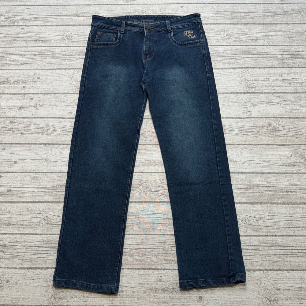 U.S. Polo Assn Jeans Men's 36 Blue Indigo Wash Straight Leg Denim Mid Rise Retro